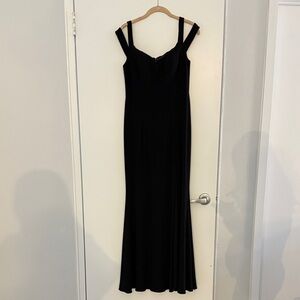 Aqua Sophisticated Black Evening Dress Size 8